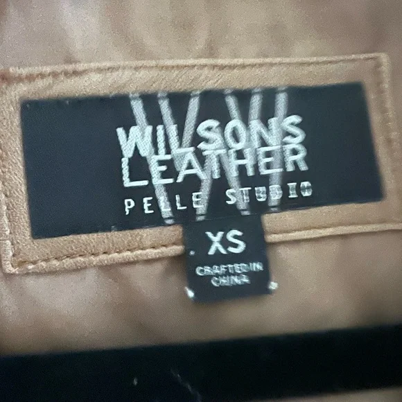 Wilson’s Leather Pelle Studio Classic Tan 100% Leather Jacket - Picture 4 of 6
